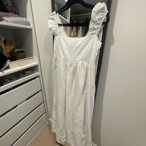 Hatch Elegant White eyelet Maternity Dress